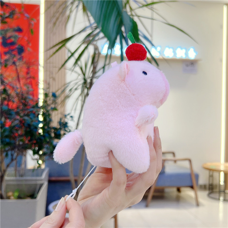 Tail will turn Capibala keychain action figure doll plush animal toy capybara pendant cute gift Item Picture