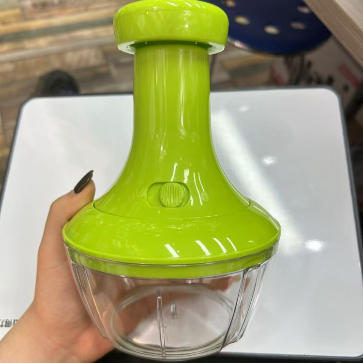 Large manual garlic grinder, fruit and vegetable chopper, minced garlic, minced garlic, chopped chili, scallion sections, chili slices, minced and mixed details Picture
