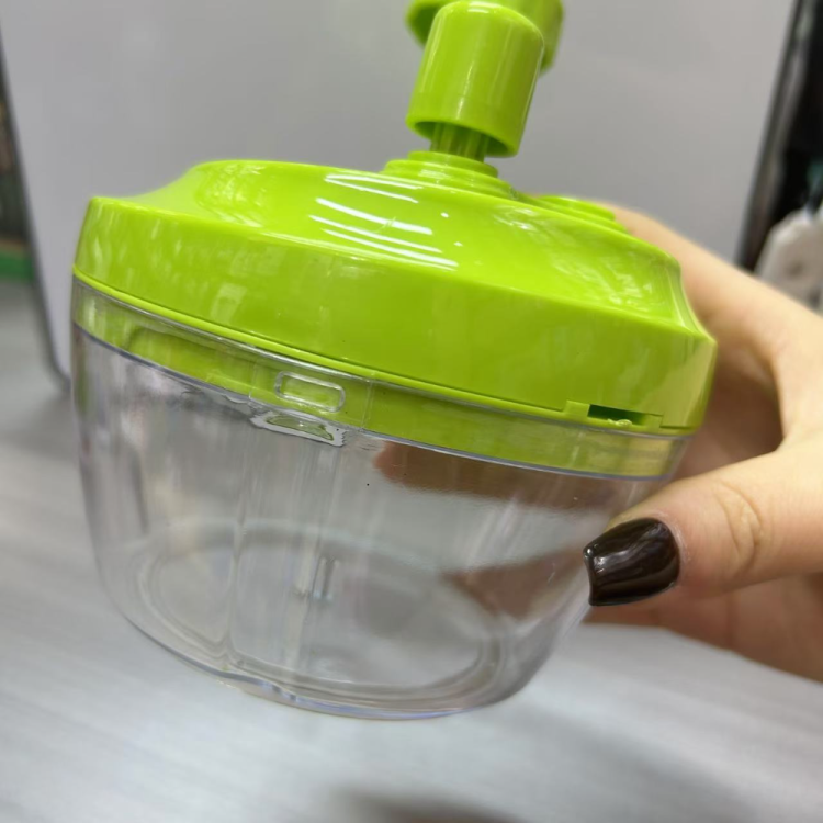 Hand-cranked manual vegetable cutter, garlic cutter, minced garlic, chili flakes, chili segments, chopped vegetables, vegetable paste grinder, and blender Specification image