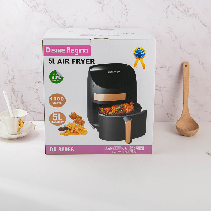Hot-selling European multi-functional smart LCD touch air fryer, 5-liter 1000W air fryer details Picture