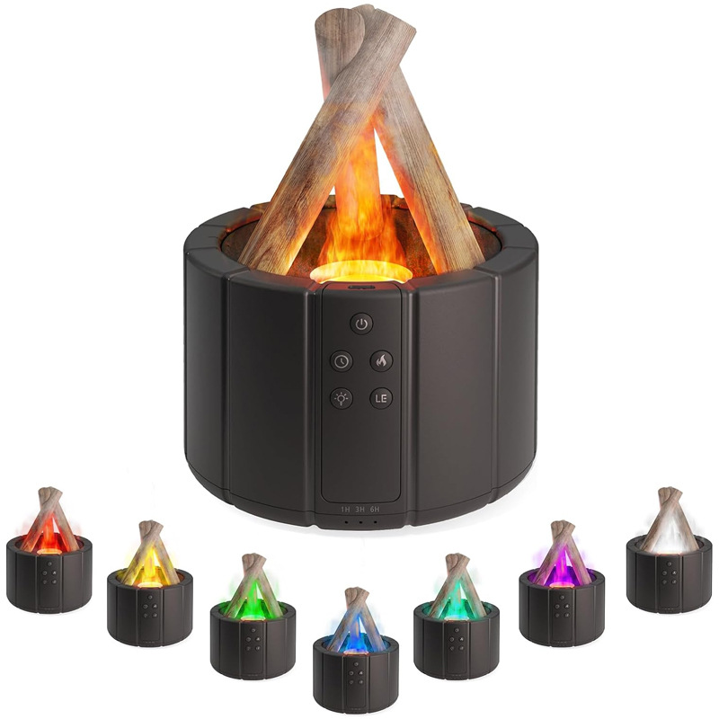 New creative simulation flame aroma diffuser, home and office desktop flame humidifier, aroma diffuser Item Picture