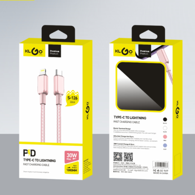Cool for KLGO S-126 PD30W IOS TO TYPE-C Fast Charging Data Cable details Picture