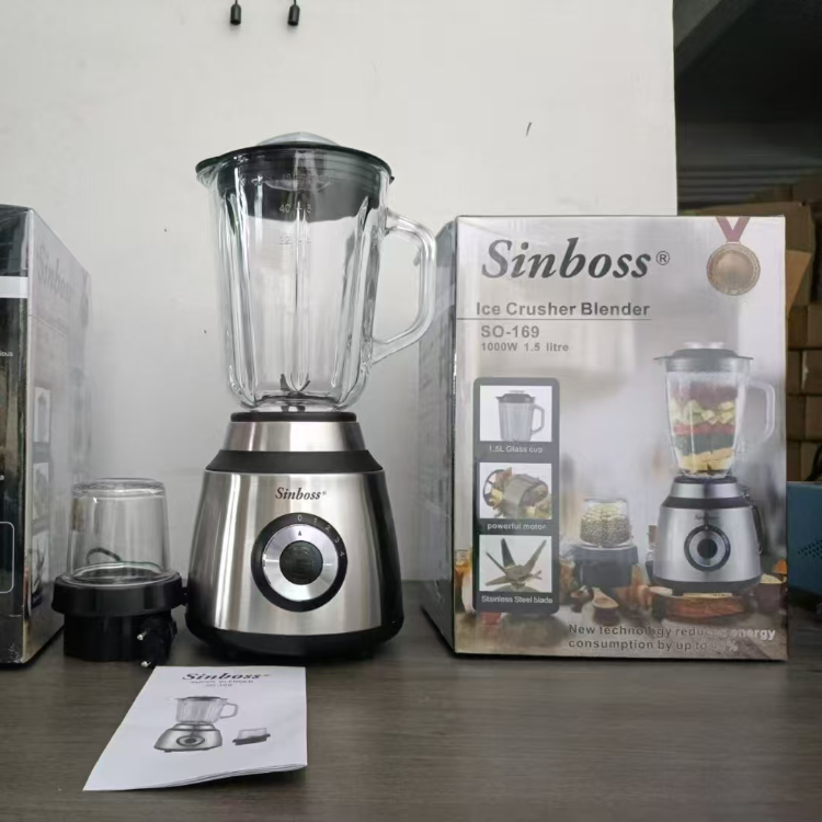 New best-selling multi-functional stainless steel glass mixer, ice breaker and wall breaker, 1000W 1.5L