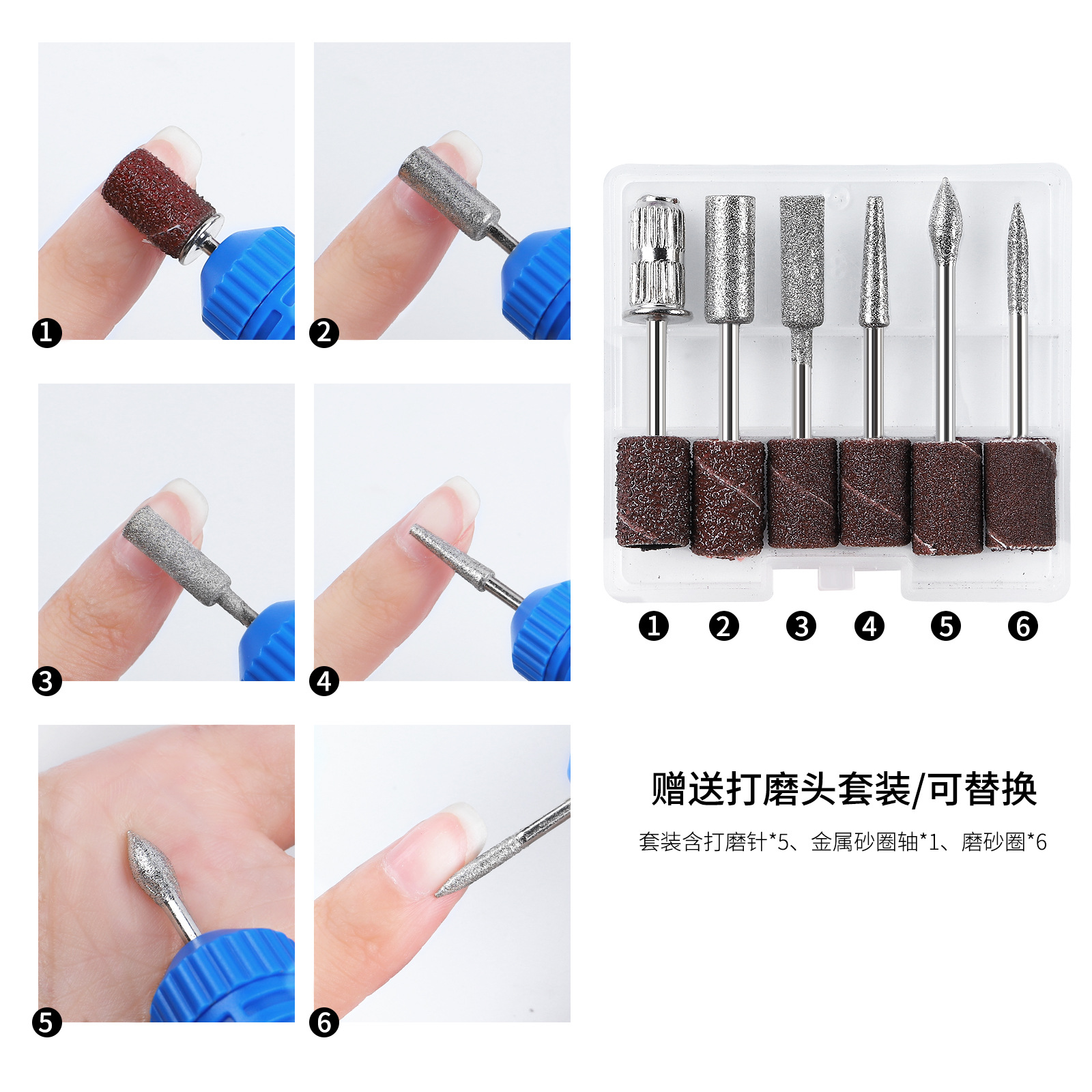 Hot-selling nail polish pen-type grinding machine USB cable portable nail polish tool Specification image