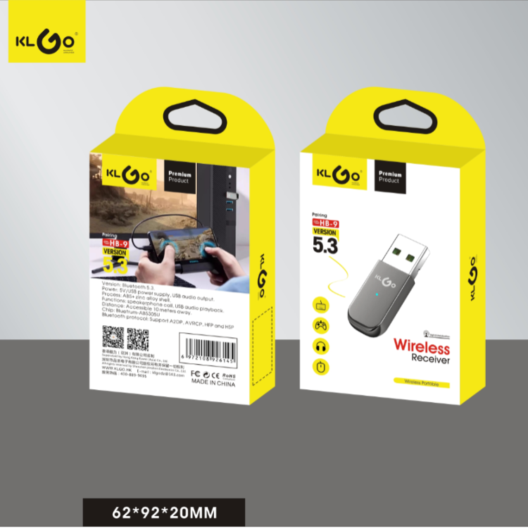 Cool KLGO V5.3 Bluetooth receiver for hands-free calls and USB audio playback Specification image