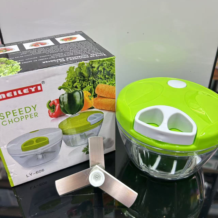 3in1两款不同刀片手动手拉切菜器蒜蓉器