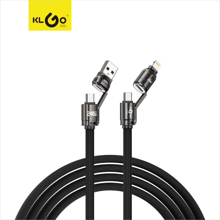 Coolwei KLGO 2-drag 2-data cable 4IN1 multi-functional 240WPD fast charging head USB data cable Application Scenario