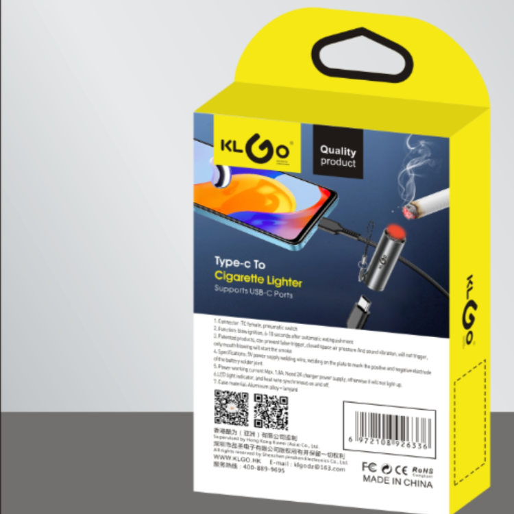 بارد مقابس محمولة للتدخين من طراز KLGType-C details Picture