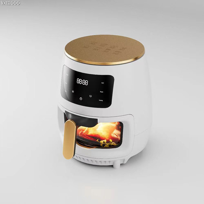 6升空气炸锅 LC触控屏玻璃透视智能大容量家用空气电炸锅源头详情图2