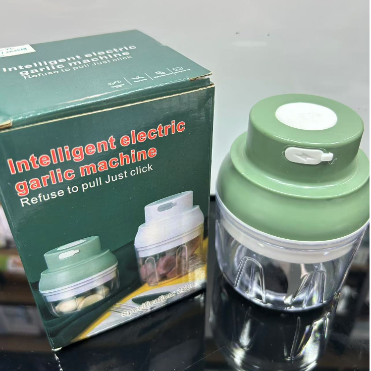 电动可充电式单刀三叶片切蒜切菜器蒜末蒜蓉菜碎绞肉器