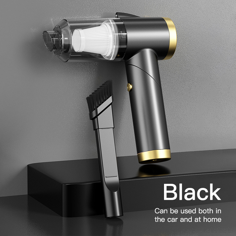 新款车载无线吸尘器折叠收纳迷你大功率吸尘器 车载家用带灯跨境
