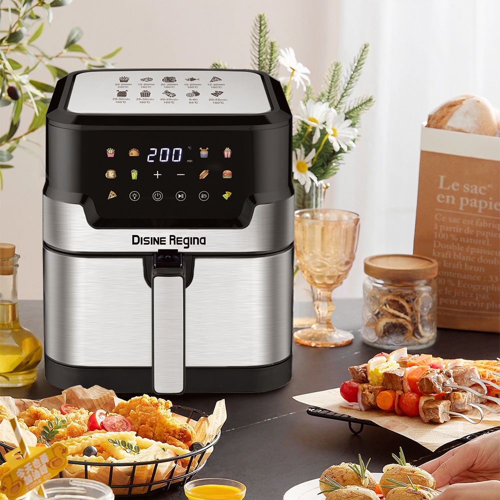 热销Air fryer空气炸锅12L双篮电炸锅薯条机大容量欧规空气炸锅