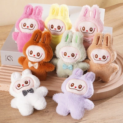 Cartoon plush cloth pendant girl soft hair doll pendant everything bag doll key chain pendant thumbnail