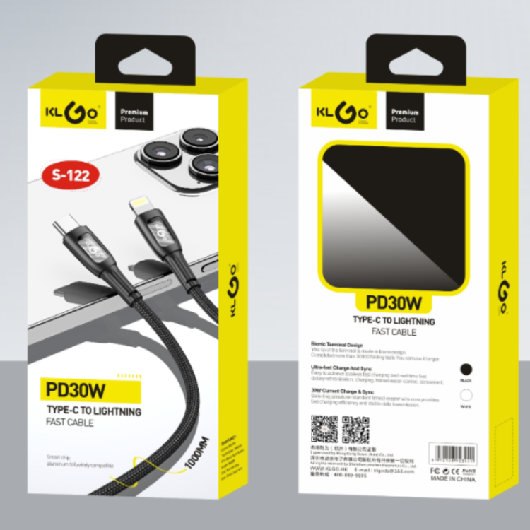 Cool for KLGO PD/100W TYPE-C TO TYPE-C black and white dual-color optional fast charging data cable Application Scenario