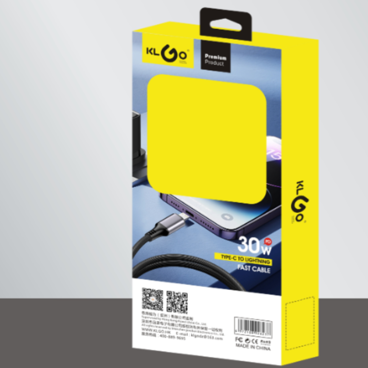 Coolwei KLGO S-212 PD30W TYPE-C IOS fast charging 30-watt data cable details Picture