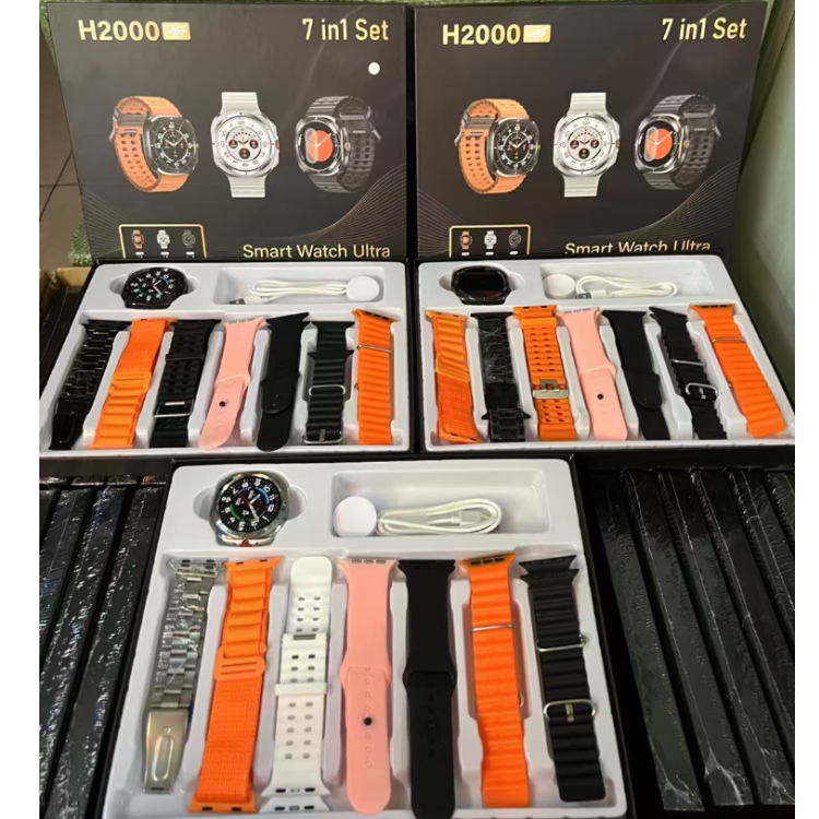 H2000 Best-selling 7-in-1 Smart Wireless Charging Bluetooth Watch Wristband Set details Picture