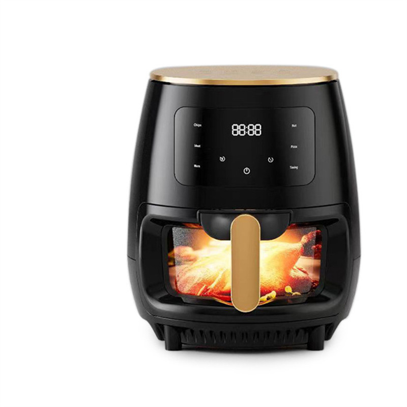 6升空气炸锅 LC触控屏玻璃透视智能大容量家用空气电炸锅源头详情图4