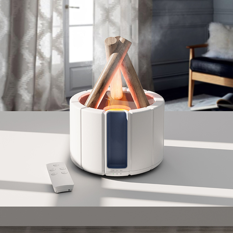 New creative simulation flame aroma diffuser, home and office desktop flame humidifier, aroma diffuser details Picture