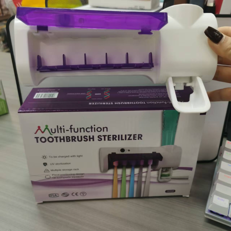 Rechargeable fully automatic toothpaste dispenser, wall-mounted toothpaste dispenser, household toiletry set, a lazy person's magic tool details Picture