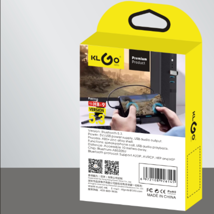 Cool KLGO V5.3 Bluetooth receiver for hands-free calls and USB audio playback