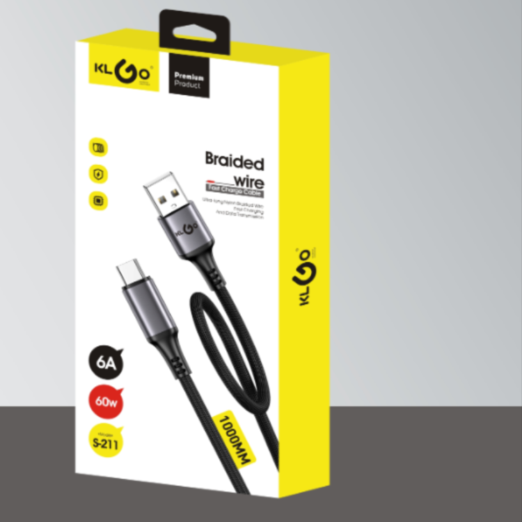 Cool for KLGO Type-c USB port 1-meter data cable 6A four-color options Specification image
