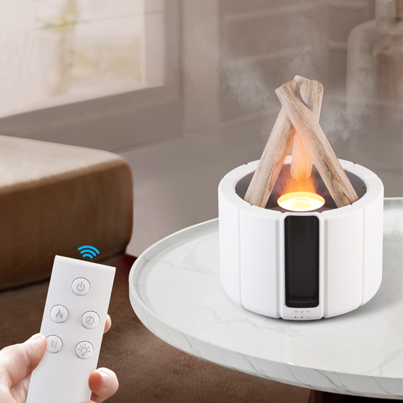 New creative simulation flame aroma diffuser, home and office desktop flame humidifier, aroma diffuser