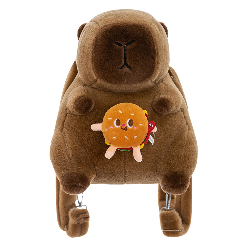 Cute capybara crossbody bag backpack plush toy bag storage bag Capibala children wholesale Application Scenario
