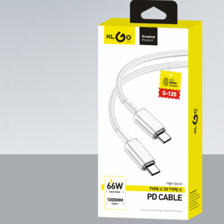 Cool for KLGO S-125 PD/66W TYPE-C TO TYPE-C Fast Charging Data Cable details Picture