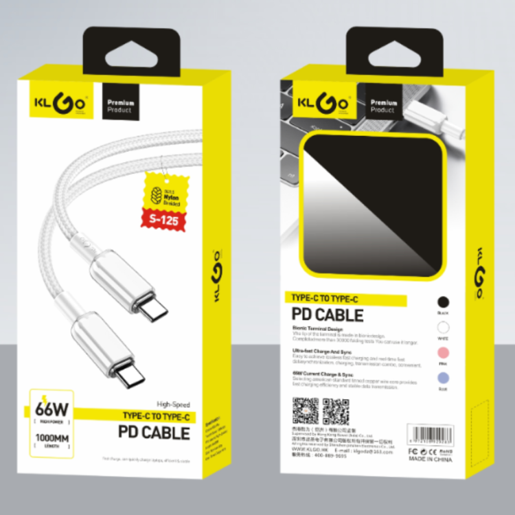 Cool for KLGO S-125 PD/66W TYPE-C TO TYPE-C Fast Charging Data Cable Application Scenario