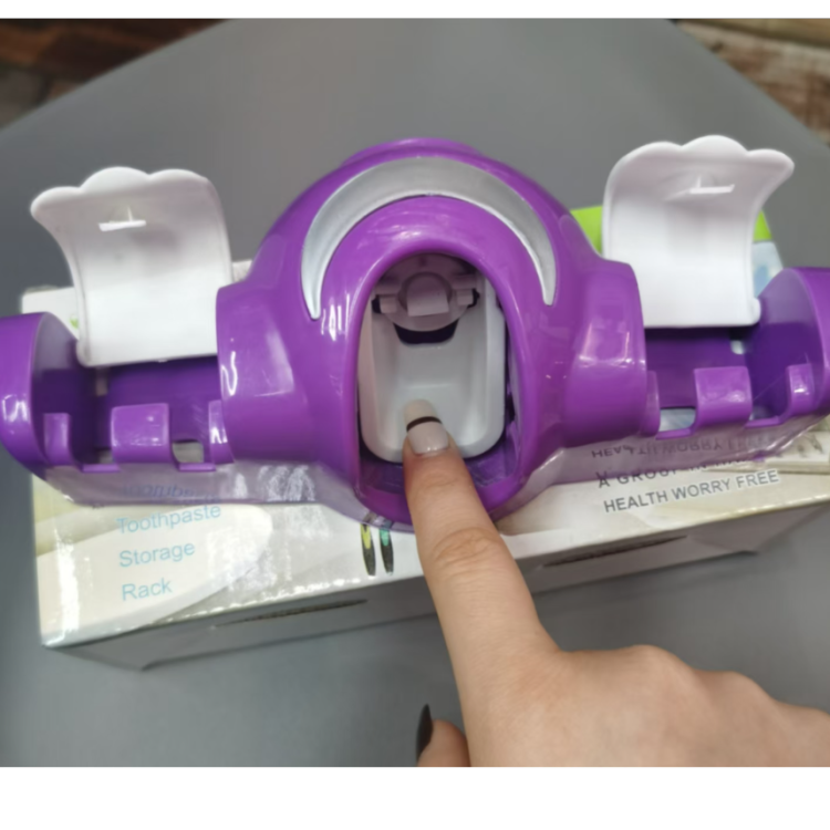 Manual toothpaste dispenser, toothpaste storage rack, squeezing tool, facial cleanser, non-punching wall-mounted clamp, toothpaste holder details Picture
