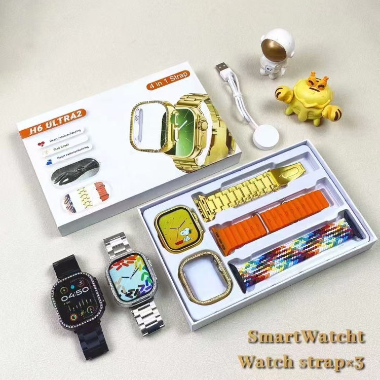 Hot-selling H6 Ultra2 Smart Bluetooth Watch WristBand Wireless Charging Set 4-in-1 Application Scenario