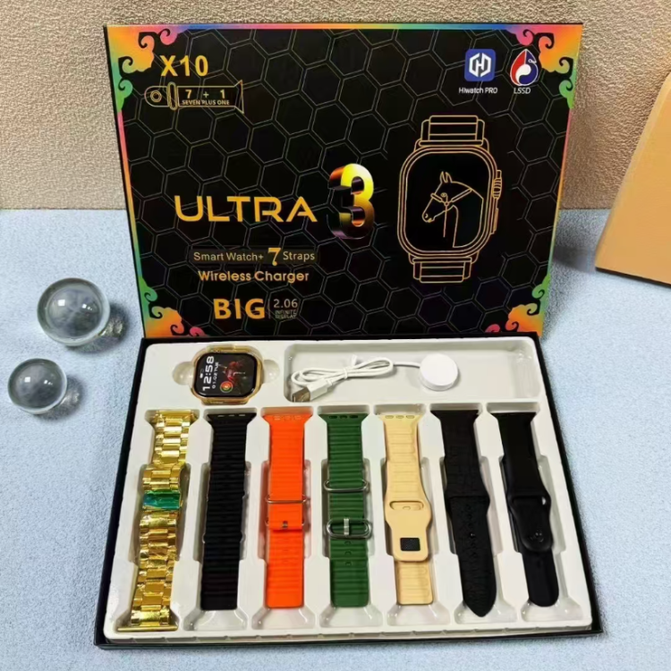 X10ULTRA3 Smart Bluetooth Watch Wristband Set 7+1 Wireless Charger