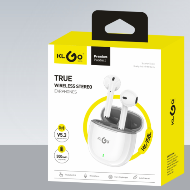 Coolwei KLGO black and white dual-color in-ear Bluetooth headphones V5.3 version details Picture