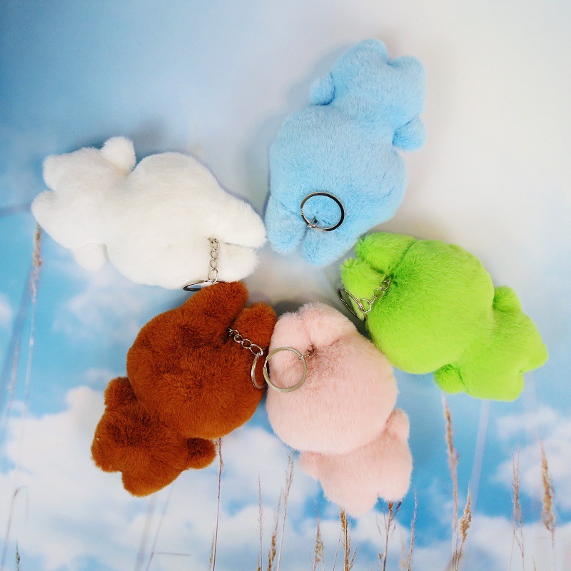 Explosive lab plush pendant cute lab rabbit doll 4 inch bubble rabbit bag hanging decoration lab doll details Picture