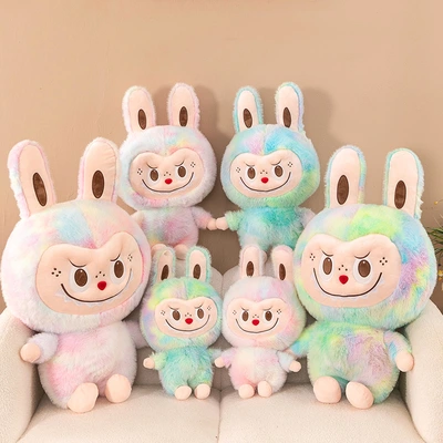 Cross-border new tie-dyed lab doll bubble mat plush toys funny doll rabbit doll wholesale thumbnail