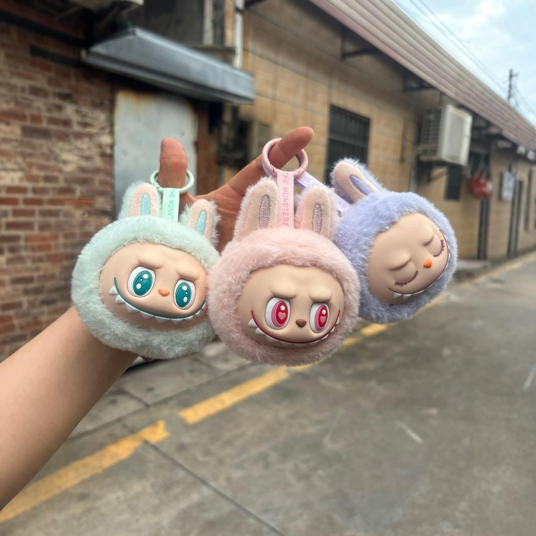 Cross-border new labubu vinyl second generation sitting plush small brain melon ugly blind box doll Item Picture