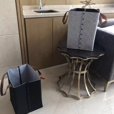 毛毡脏衣篮 卧室浴室衣服脏衣桶 儿童玩具家用大号可折叠收纳筐