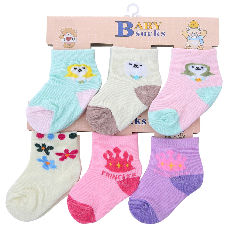 Origin Supply Cute cartoon striped children's socks cross border letter loose loose baby socks Specification drawing