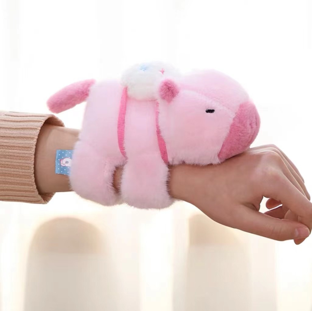 New Capibara Papa ring Capybara doll bracelet doll Plush toy Girl doll Children's small pendant Item Picture