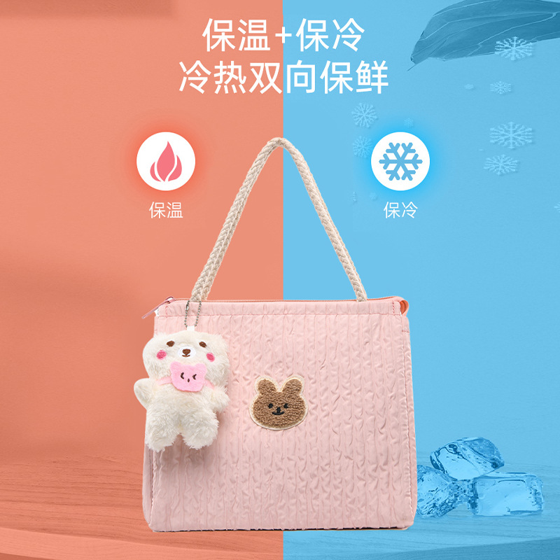 Lunch box thermal bag freezer bag Portable bento bag Dual purpose aluminum foil thickened breast milk preservation storage ice pack Specification drawing