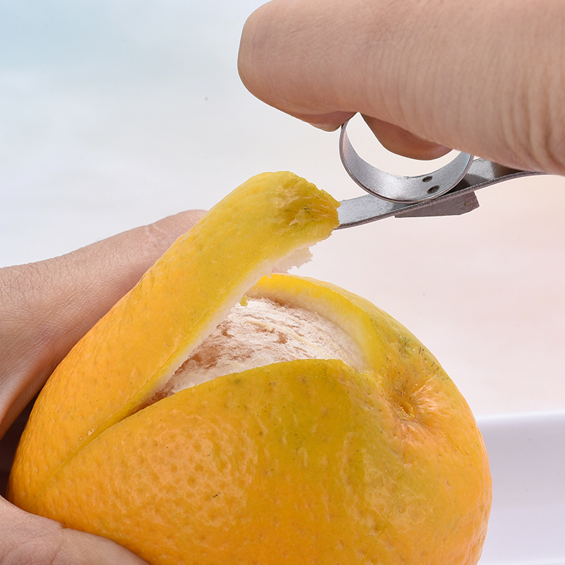 Stainless steel orange opener Ring Orange peeler Snail Orange peeler Pomelo pomegranate peeler peel oranges Specification drawing