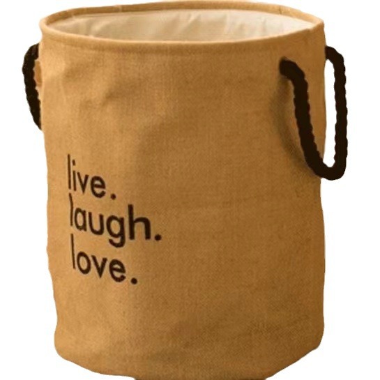 加厚大号日式棉布脏衣篓收纳篮衣服收纳筐棉麻杂物收纳桶现代简约详情图4