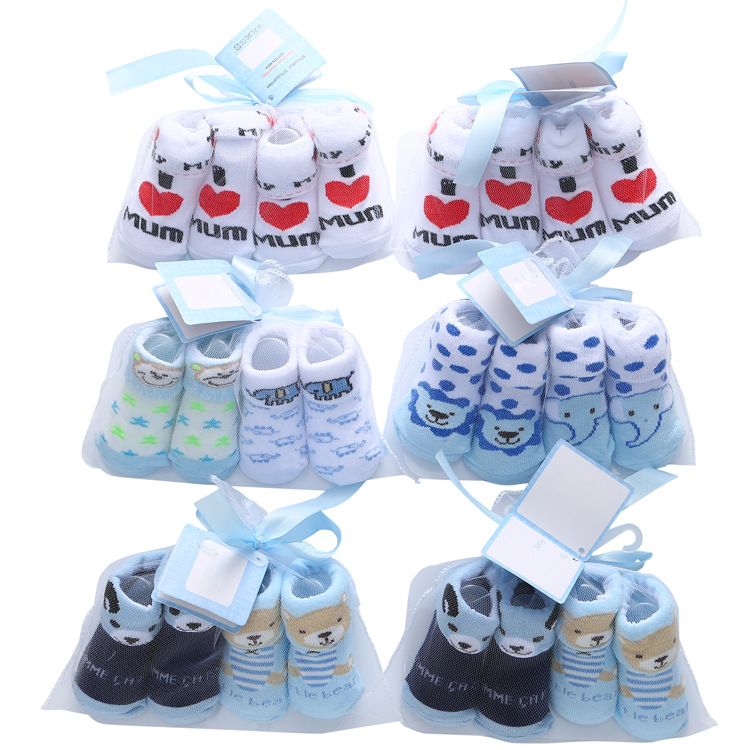 Factory direct cotton cute Princess baby socks set cartoon letter polka dot baby socks set Item Picture