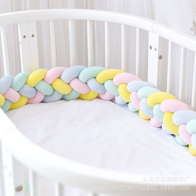 ins explosive braided long strip knotting ball four strands twist braid bed around throw pillow kont ball children's collision strip wholesale details Picture