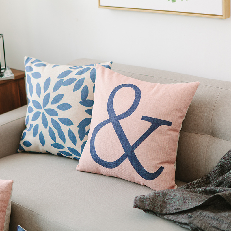 清仓处理几何图案床头靠背垫办公室护腰垫汽车靠枕抱枕套沙发靠垫图