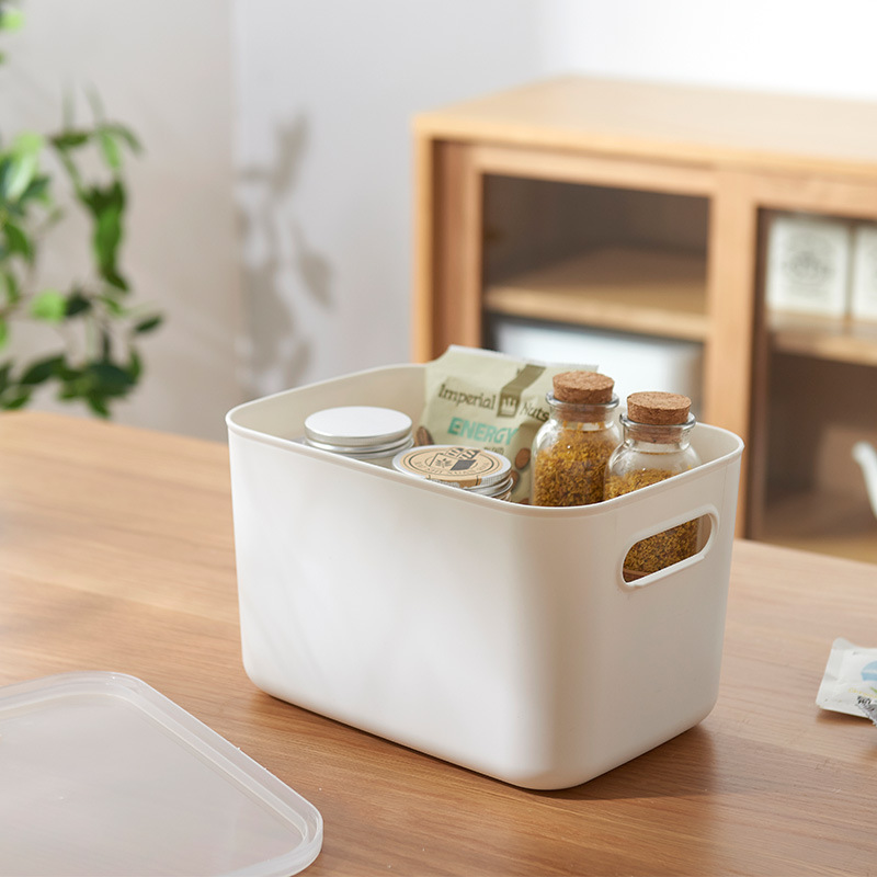 Storage box with lid desktop cosmetics hair accessories sundry organizer Plastic storage box can be stacked in the drawer for sorting Specification drawing