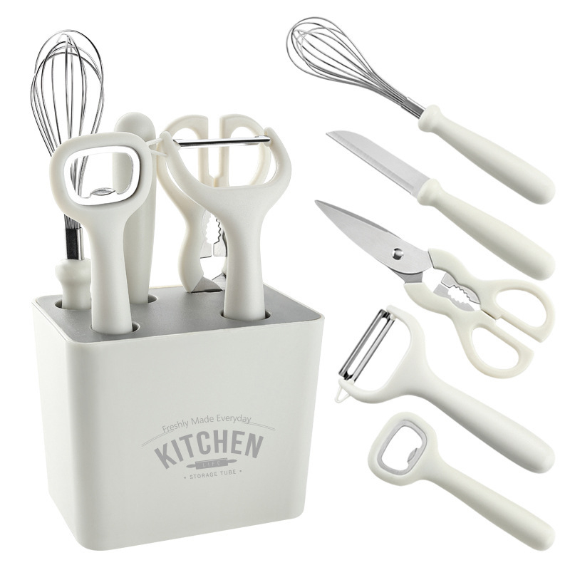Multi-functional kitchen tool set 6-piece set with storage holder fruit complementary food tool set Item Picture