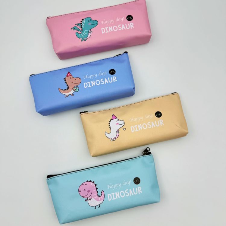 恐龙卡通图案设计可爱型笔袋文具袋文具盒收纳包零钱包