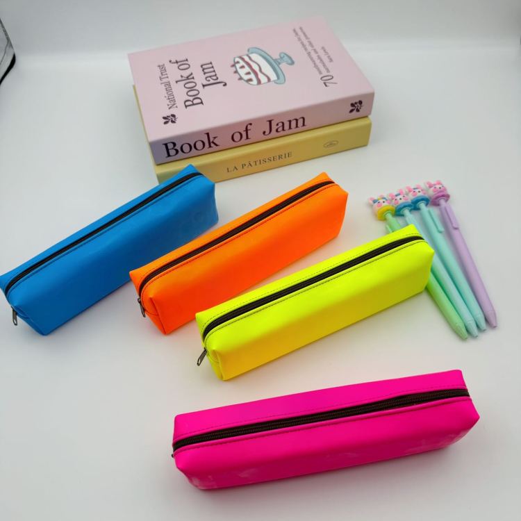 荧光PV防水防潮多色容量大笔袋文具袋文具盒收纳袋