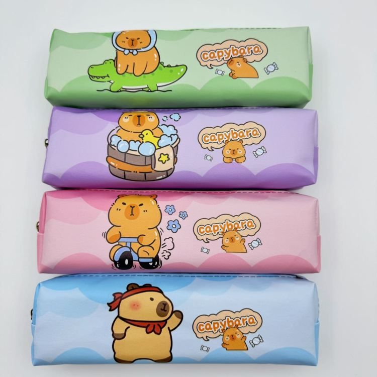 新款创意设计卡皮巴拉卡通图案笔袋文具袋文具盒